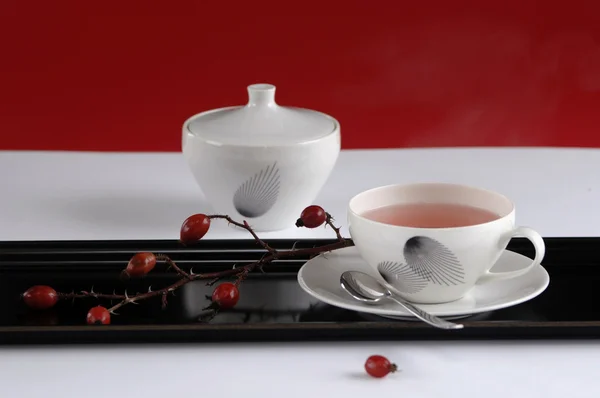 Cup of rosehip tea, close-up — Stock Photo, Image