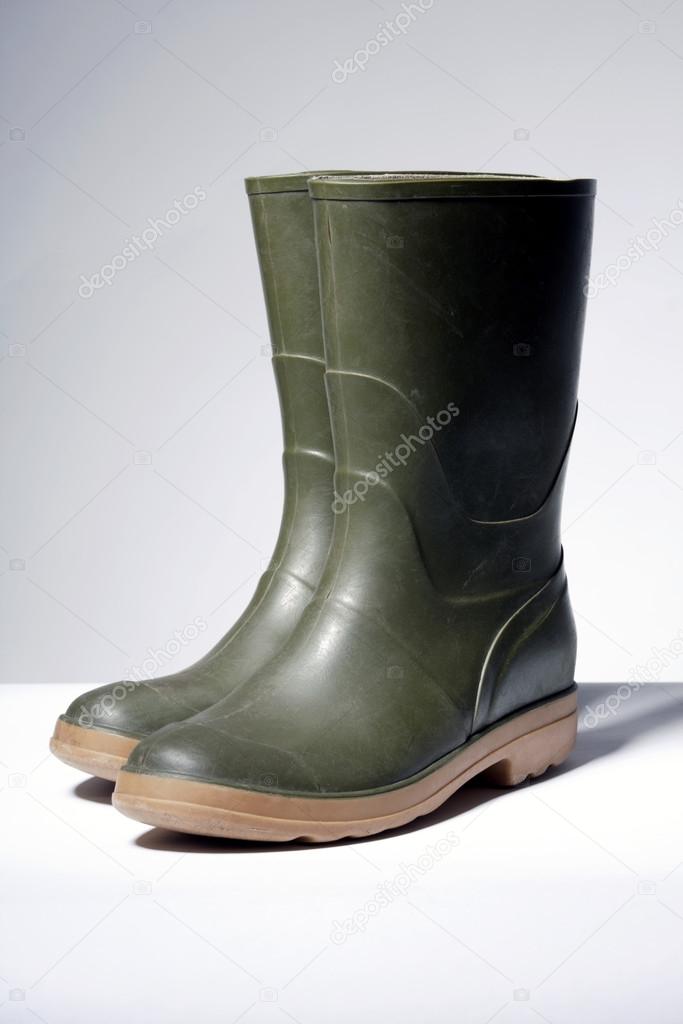 Rubber boots, close-up