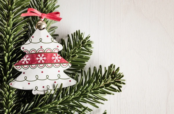 クリスマスの装飾, 常緑樹 — ストック写真