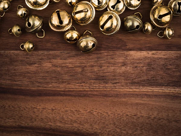 Vánoce, zvony na dřevo, — Stock fotografie