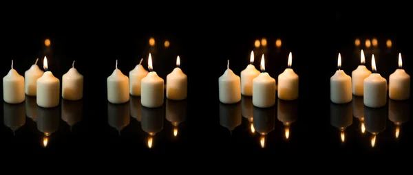 Four candles, advent time — Stock Photo, Image