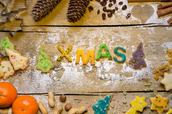 Lettres colorées de biscuit — Photo