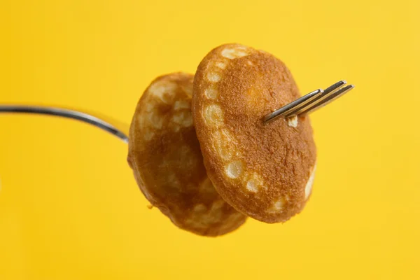 Poffertjes Dutch pancakes — Stock Photo, Image