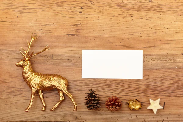 圣诞节装饰用空白卡 — 图库照片