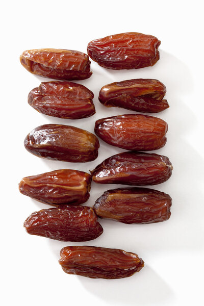 Tunisians dates on white