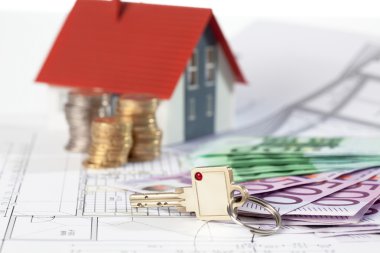 Model ev euro notlar planı üzerinde