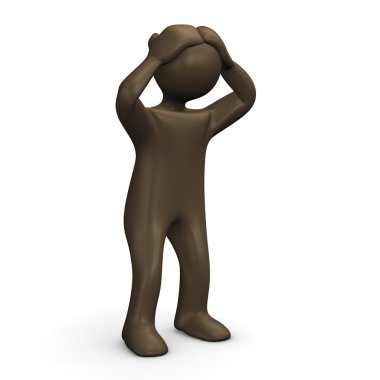 Karikatür karakteri ile oh hiç jest