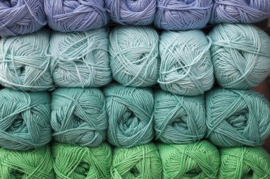 Yığılmış topları renkli wools