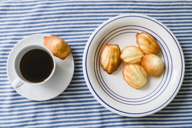 Homemade Madeleine cookies clipart