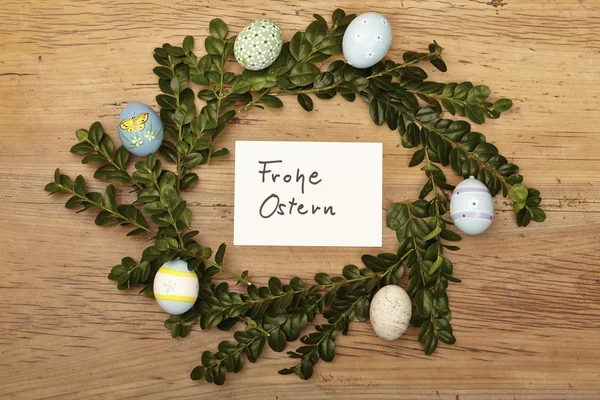 Decorazione pasquale con uova di Pasqua — Foto Stock