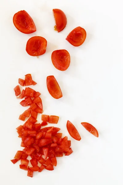 Pile de tomates hachées — Photo