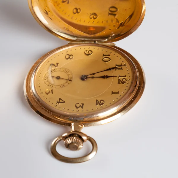 Pocket watch, cover, five to twelve — Stock Photo, Image