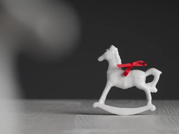 Decoração de Natal, cavalo de balanço — Fotografia de Stock