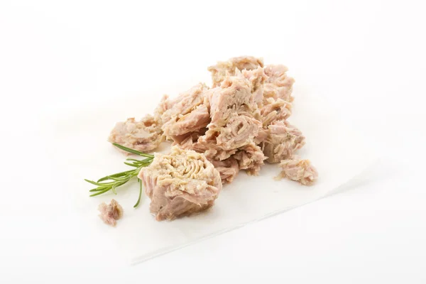 Canned tuna with herb — Stock Photo, Image