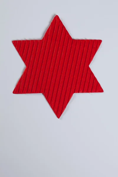 Rudá hvězda na bílém pozadí — Stock fotografie