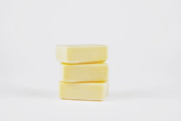 Ułożone Zsiadłe mleko mydło — Zdjęcie stockowe