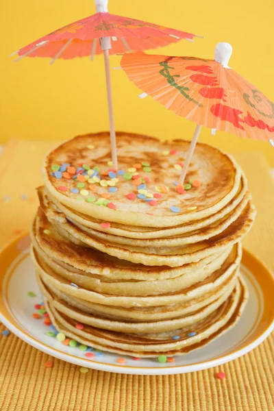 Pile of fresh pancakes — Stock Photo, Image