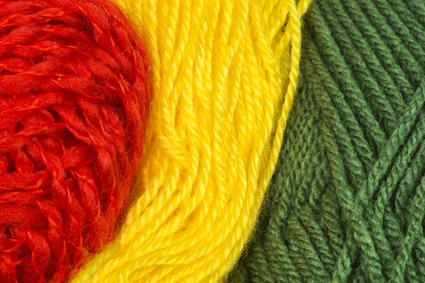 Bolas coloridas de lã — Fotografia de Stock