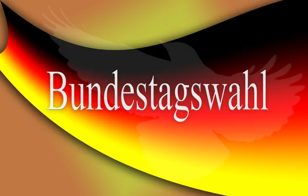 Allemagne Drapeau avec texte Bundestagswahl — Photo