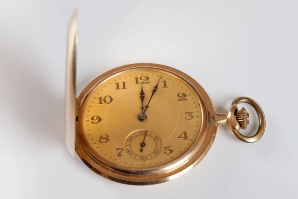 Pocket watch, cover, five to twelve — Stock Photo, Image