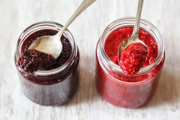 Confiture de mûres et framboises — Photo