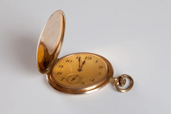 Pocket watch, cover, five to twelve — Stock Photo, Image