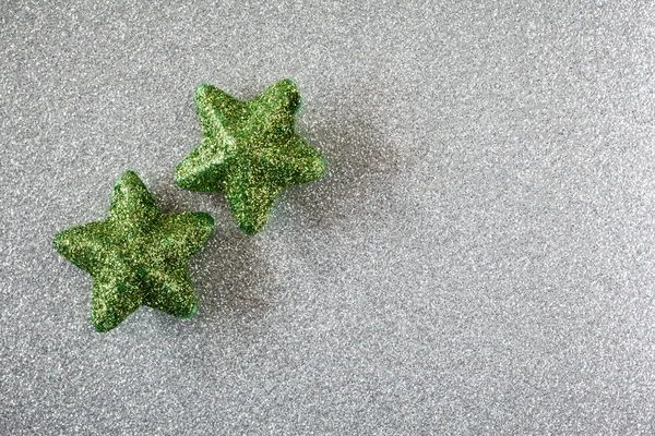 Green glossy stars — Stock Photo, Image