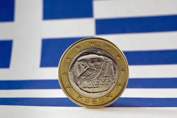 Greek 1 Euro coin, — Stock Photo, Image