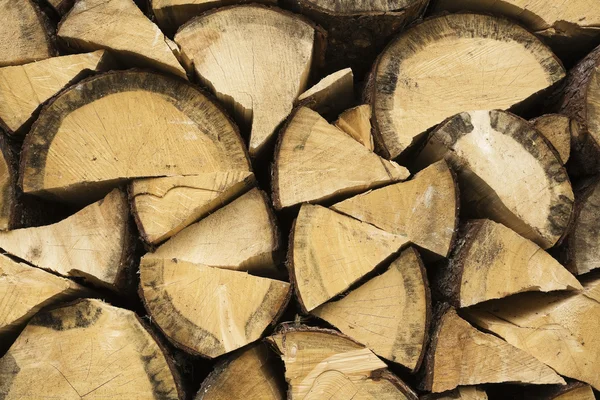 Close-up view of stacked firewood — Stock Photo, Image