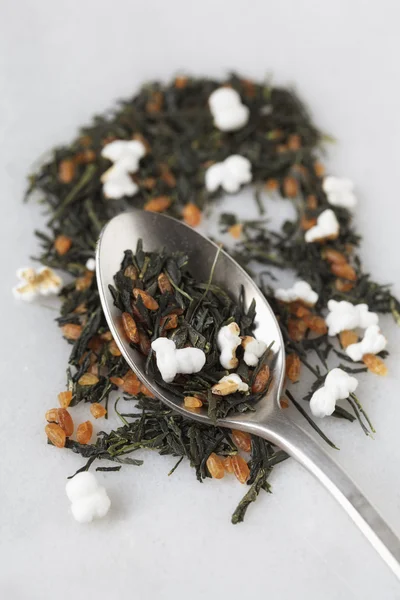 Green tea Genmaicha — Stock Photo, Image
