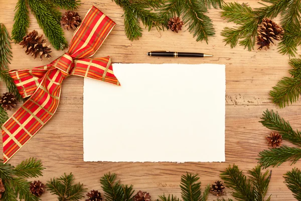 Blank card and ballpen — Stock Photo, Image