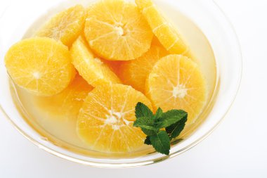 Dilim portakal ve demek bırakır