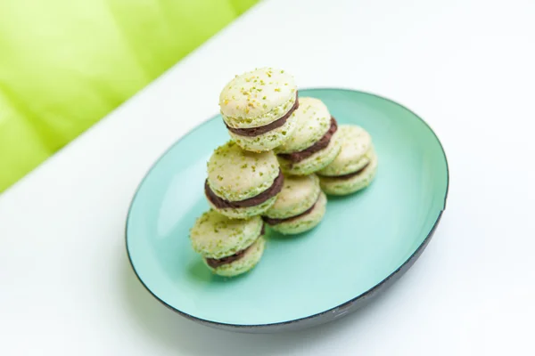 Házi pisztácia macaroons — Stock Fotó