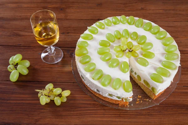 녹색 포도 포도 torte — 스톡 사진