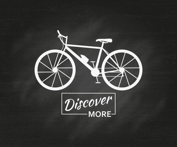 Eco driving concept with bike and text Discover more. Vector illustration — Stock Vector