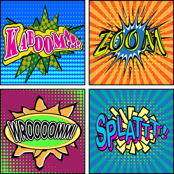 Set of comic sound effects.