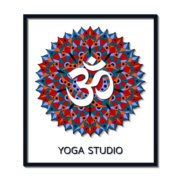 Çakra piktogram Yoga studio iş şablonu. Vektör çizim. — Stok Vektör