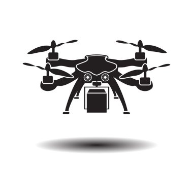 Drone teslimatı izole vektör simgesi