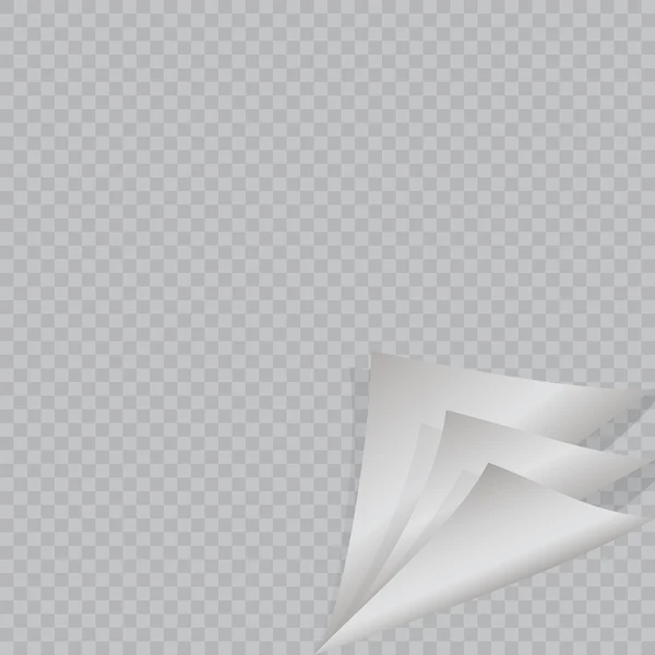 Page curl avec ombre sur feuille de papier vierge . — Image vectorielle