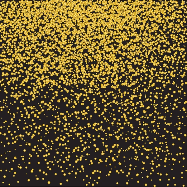 Texture or paillettes sur fond noir . — Image vectorielle