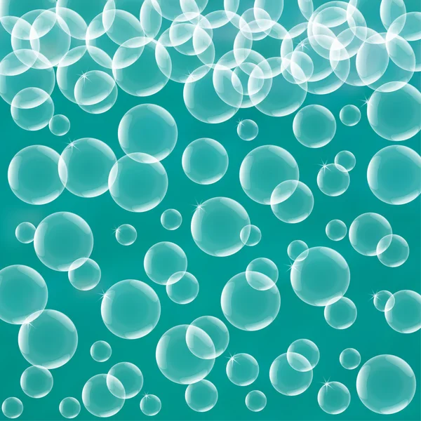 Su kabarcıkları ile arka plan. Vektör çizim.