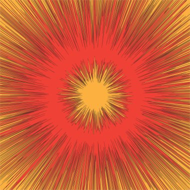 Çizgi roman siyah beyaz radyal çizgiler