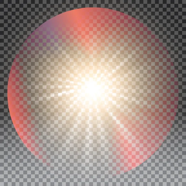 太陽光特別レンズフレアライト — ストックベクタ