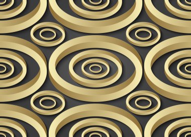 İmkansız şekillerden oluşan geometrik seamless modeli. Vektör çizim