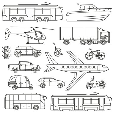 Satır Icons set taşıma. Vektör çizim.