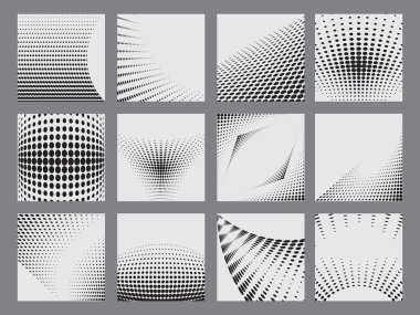 Beyaz arkaplanda yarım ton noktalar.