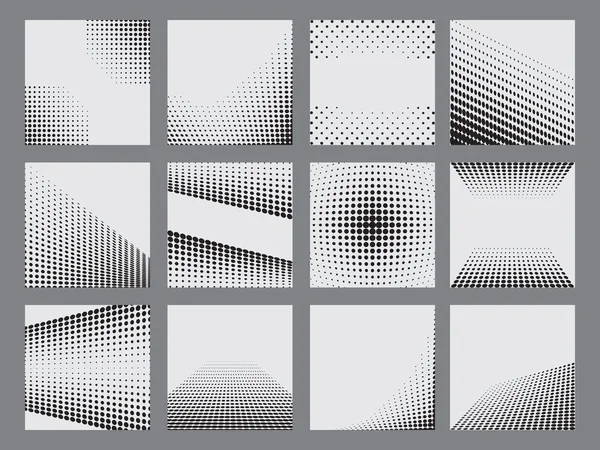 Halftone prickar på vit bakgrund. — Stock vektor