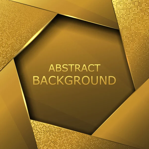 Абстрактный металлический золотой черный каркас — стоковый вектор