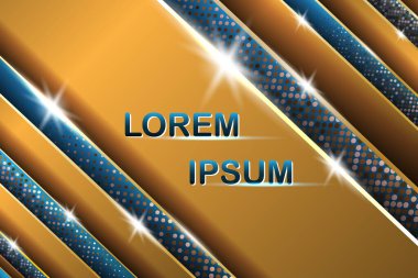 Altın parıltısı efektli soyut geometrik arkaplan