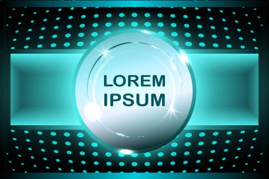 Lüks parlak mavi çizgiler, metal efekt stili, koyu arkaplanda neon kenarlı çizgiler. Vektör İllüstrasyonu